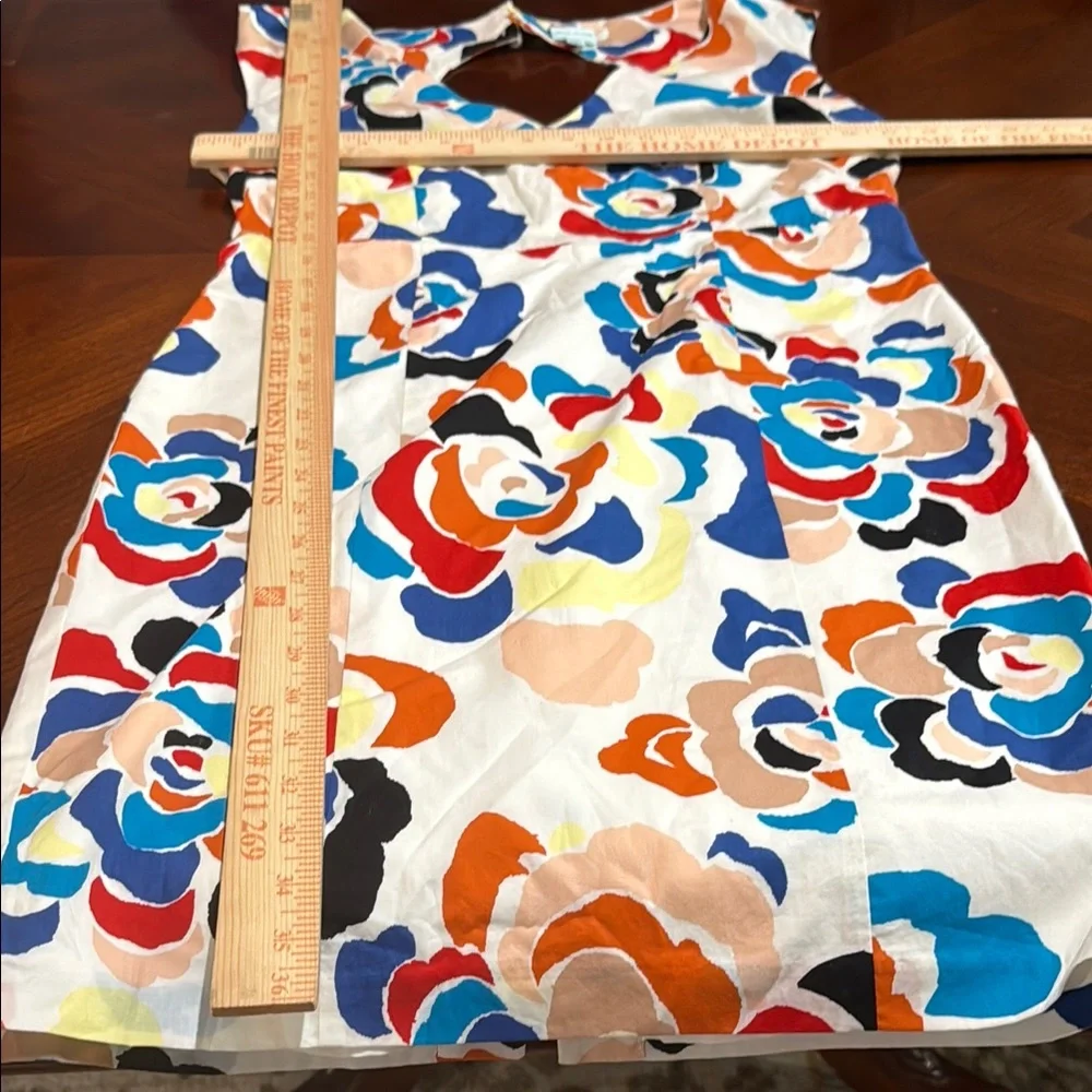 Anthropologie Tracy Reese Multicolor Floral Midi Dress selah lined cutout midi - Picture 5 of 10